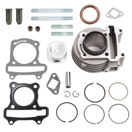 Minho Cylinder Top End Rebuild Kit with Piston Ring Gasket for Chinese GY6 50CC 139QMA 139QMB Engine,39mm 1.54'' taotao