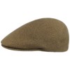 Kangol Men's Seamless Wool 507 Peaked Cap, dark beige