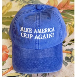 Make America Crip Again embroidered dad cap hat, blue baseball cap