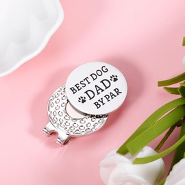 Dog Dad Gift Best Dog Dad by Par - Golf Stocking Stuffers for Men, Golf Ball Marker for Men, Magnetic Hat Clip Golf Gifts for Golf Lover Dog Lover Golf Accessories Golf Stocking Stuffers for Men