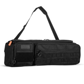 Fitdom Large Tactical Inspired Yoga Mat Carry Sling Bag with Multiple Pockets. Easy Access & Organizing Gym Gears. Fits Thick & Thin Mat Sizes. Expandable Compartment Can Store Up to 2 Yoga Blocks.
