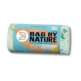 30 L organic waste bags with handle: 39 bin liners, made in Germany, 100% compostable and biodegradable in 6 weeks, 100% climate-neutral, tear-resistant organic bags, also as 6L, 10L, 20L organic bags