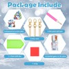 12 Stück Schneemann Diamond Painting Schlüsselanhänger Kit,Diamond Painting Weihnachten Anhänger,Bastelset