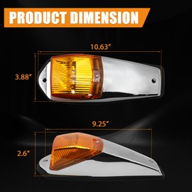 31LED Cab Lights Amber Cab Marker Light Top Roof Waterproof Compatible with Kenworth/Paccar Trailer Trucks/Mack/Peterbilt/Freightliner/Western Star/International
