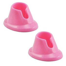 2 Pcs Pink Premium Soft Rubber Nail Polish Bottle Holder Display Nail Art Varnish Polish Seat Tool Pink Anti-spill Bottle Stand Manicure Display Tools Nail Art Supplies for Nail Organizer Display