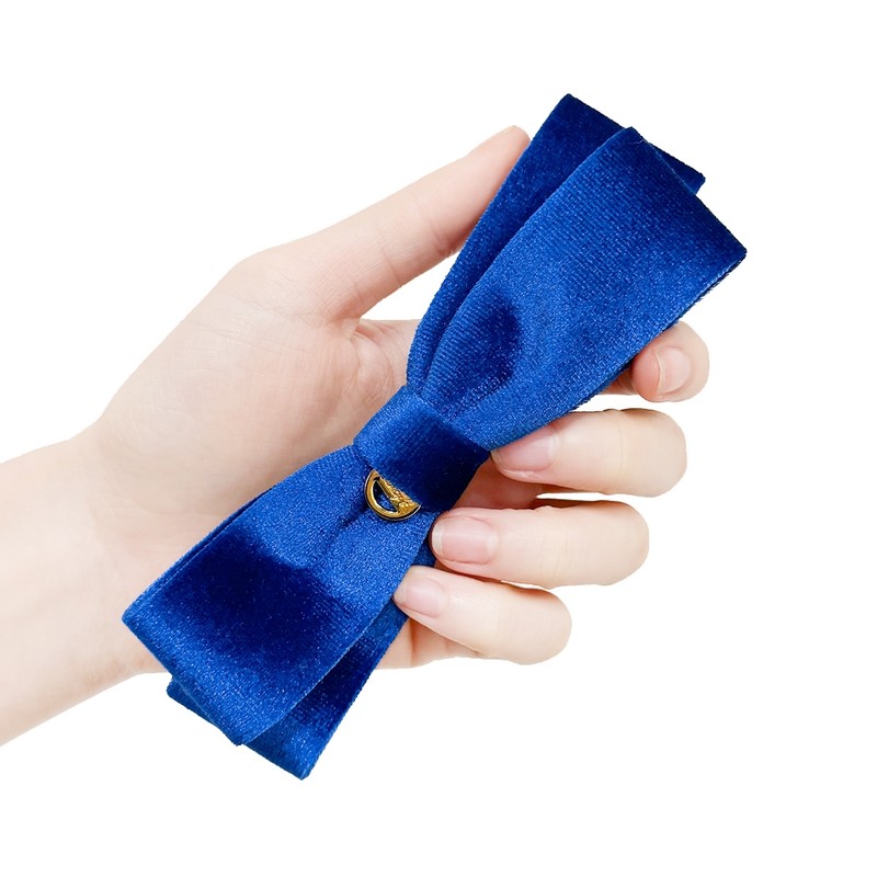 Burnaby Royal Velvet Blue Ribbon Hairpin Pin Option / 버나비
