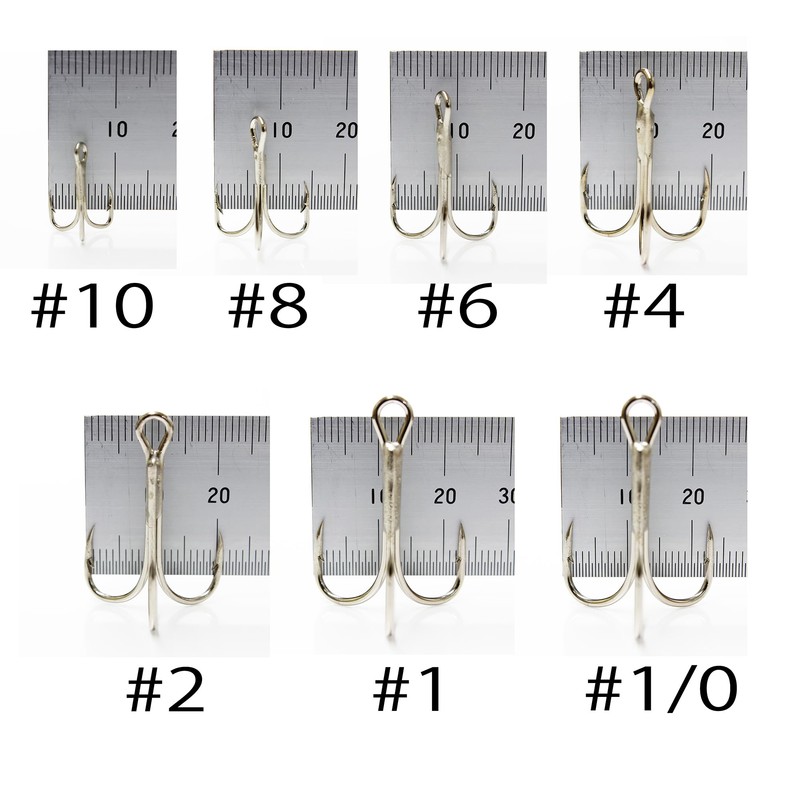 Eagle Claw Treble Hooks, 10 Pack, Nickel #1