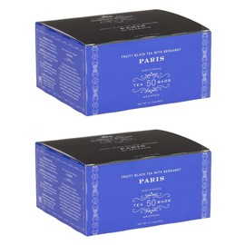 Harney & Sons Paris Tea Bags - Box of 50 Tea Bags (Pack of 2) Fruity Black Tea with Bergamot