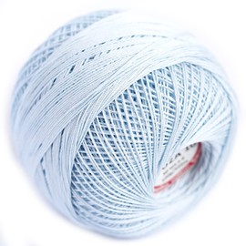 Luxurious Feel Crochet and Knitting Size 10, Fine Thread (574yd / 525m) Cotton Crochet Yarn (3.52oz / 100g (Baby Blue 1621)