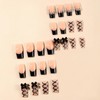 MISUD Press on Nails Long Square Fake Nails Glossy Glue