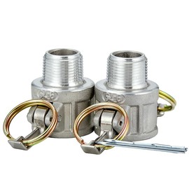 2 PCS Aluminum cam lock fittings (3/4" Part B) cam groove hose fitting camlock fittings, Male Adapter Female NPT Thread camlock fitting (3/4")