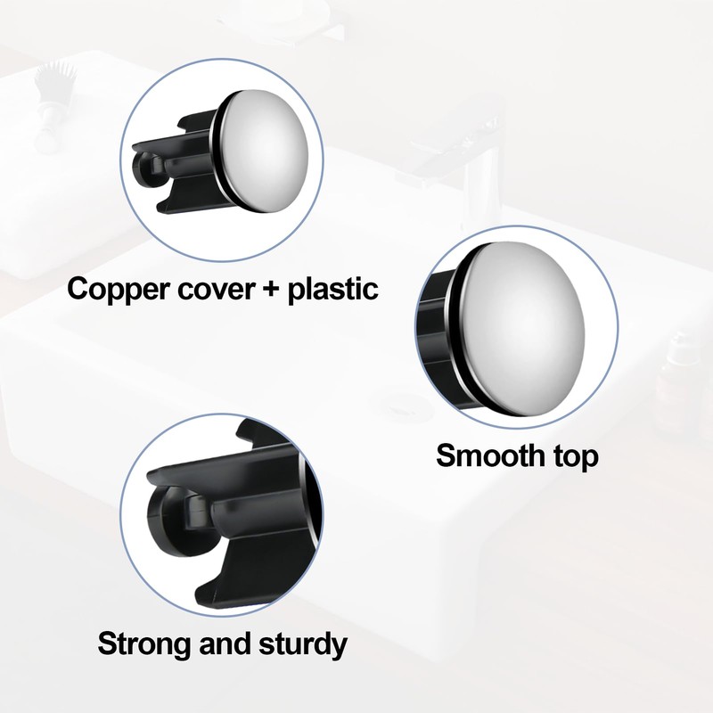 40mm Bath Plug Pop Up,Pop Up Sink Plug Replacement,Bathroom Sink