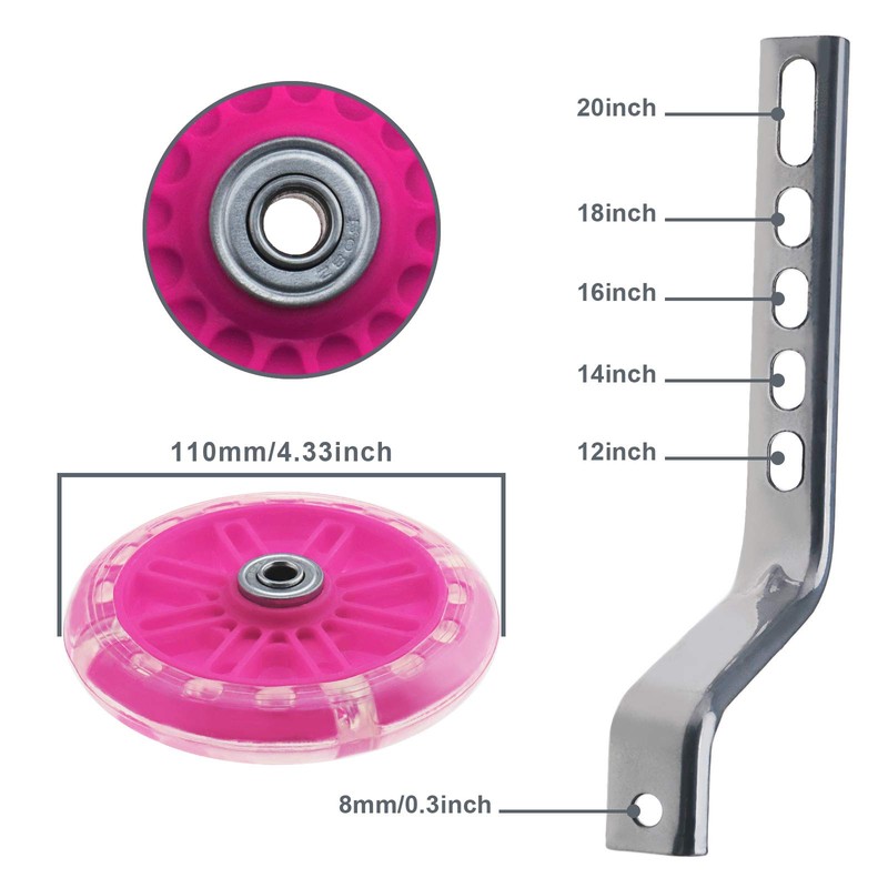Be In Your Mind 1 Pair Pink LED Children's Bicycle