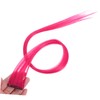 LALAFINA 10pcs Pink Hair Extensions Straight Hair for Women Girls