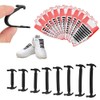 80pcs Silicone Lazy Shoelaces Elastic Black No Tie Shoe Laces