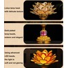 Omeet Colorful LED Lotus Buddhist Lamp, Gradient Buddha Light for