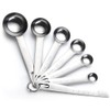 YFWOOD Measuring Spoons, Set of 7 Flour Scale Spoons, Thin
