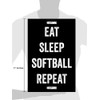 Damdekoli Eat Sleep Softball Poster - 11x17 Inches