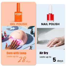 18ml Hema Free Bright Orange Gel Nail Polish- Hypoallergenic Non Toxic Light Orange Nail Polish Gel, Long Lasting Soak Off UV Nail Polish for Manicure Nail Design Salon Home DIY