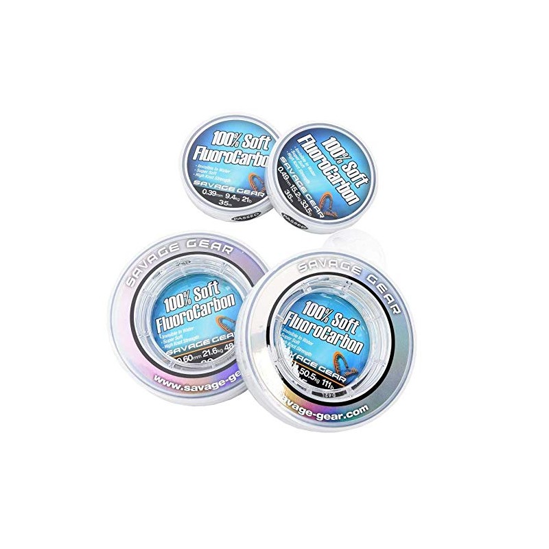 Savage Gear Fluorocarbon Fishing Line, Soft Fluoro Carbon 0.81mm 15m