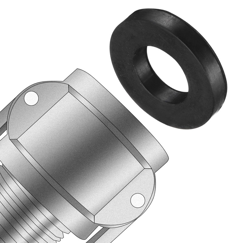 sourcing map 8 Pcs Solid Nitrile Rubber Flat Washer DN65
