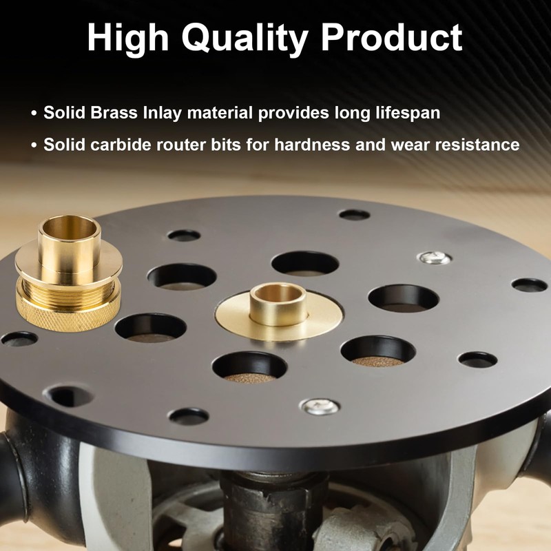 11Pcs Brass Router Bushing Guide Set, Router Template Guide with