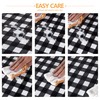 sancua Checkered Vinyl square Tablecloth - 54 x 54 Inch