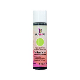 Creartec Natural Soap Colour Transparent – Soap Making / Soap Creations – Colour: Lime Green – Contents: 10 ml – Made in Germany