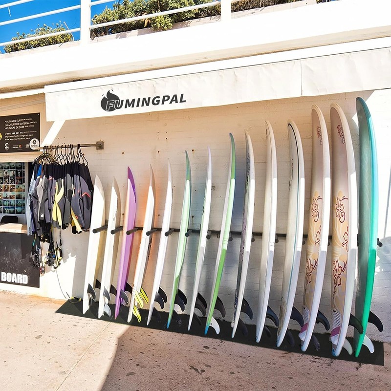 Surfboard Wall Mount - Vertical 4/6 Arms Storage with Rubber
