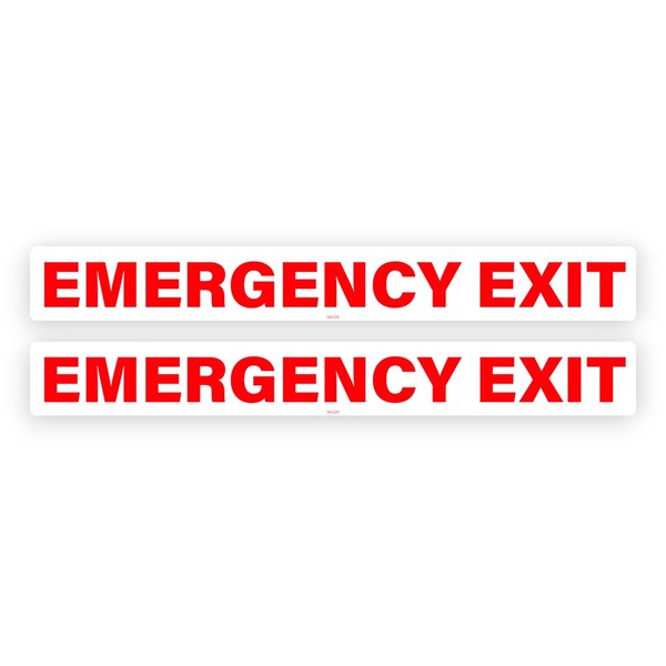 2 PACK - Sticker Gold - 26cm EMERGENCY EXIT Stickers