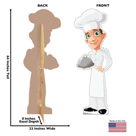 Advanced Graphics Cartoon Chef Life Size Cardboard Cutout Standup