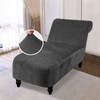 Topchances Velvet Chaise Lounge Cover, Stretch Luxury Armless Chaise Longue