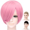 CaseEden 6110 Premium Cosplay Wig, Smooth, Short Bob, Short, Light