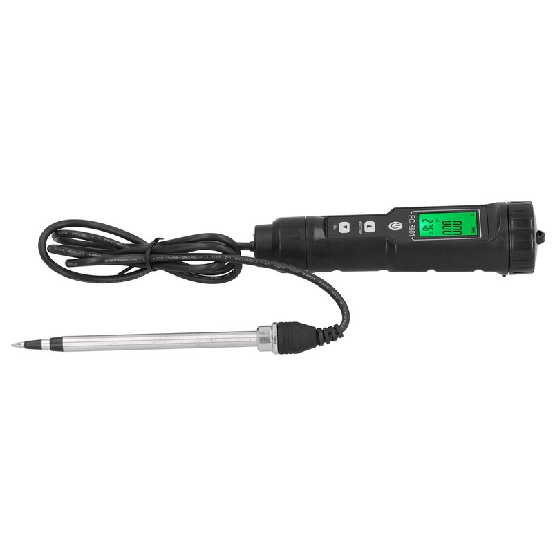 Soil EC Temperature Tester with Backlight Portable Conductivity Meter Hydroponics