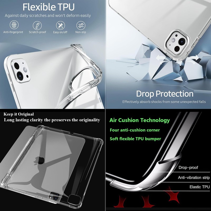 Clear Case for Pad Pro 13 inch M4 7th Generation