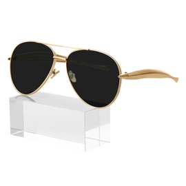 KesaPlan Retro Gold Aviator Sunglasses for Women Men, 70s Retro Pilot Shield 2025 Metal Frame Eyewear Sun Glasses(Gold/Grey)