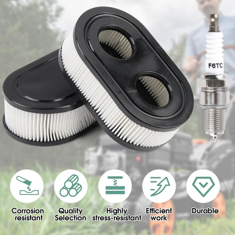 Lawn Mower Air Filter with Spark Plug, Air Filter Lawn