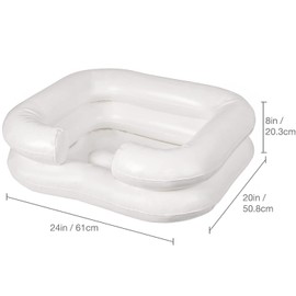 DMI Inflatable Hair Washing Basin for Bedridden Disabled, Injured, Elderly, Kids | Portable Hair Washing Station Portable Shampoo Bowls for Home | Loc Detox Tub For Dreads