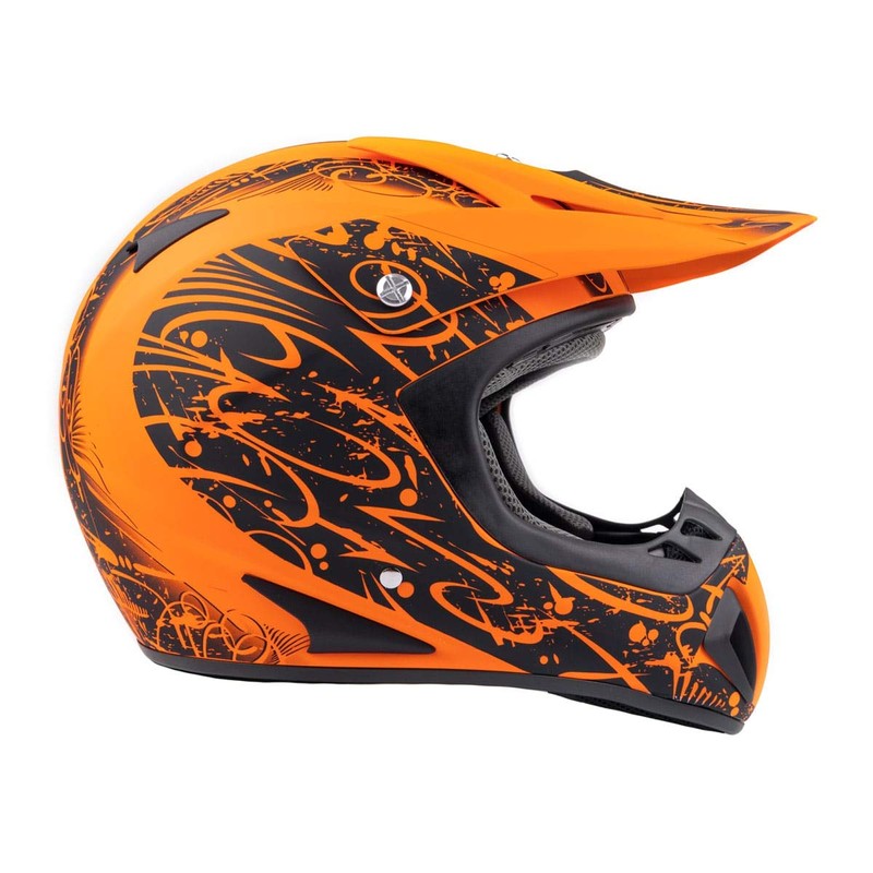 Typhoon Adult ATV Helmet & Goggles Gear Combo, Matte Orange