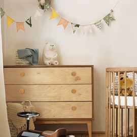 ANPHSIN Boho Rattan Cabinet Dresser Knobs- Durable Beech Wood Drawer Knobs, Decorative Handmade Wicker Woven Pulls Handles with 12 Screws for Home Furniture