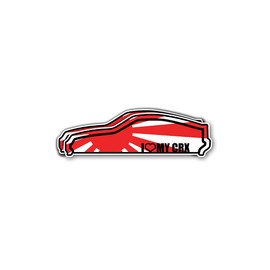 I Love My Crx Car Decal Sticker Window Bumper (2) Pack
