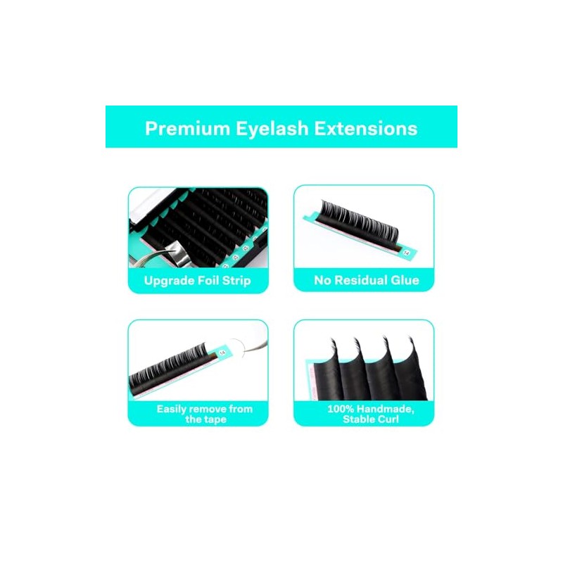 VAVALASH Eyelash Extensions 0.07 C Curl 15mm Lash Extensions Supplies
