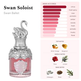 Flower Knows Swan Ballet Perfume,Fresh Fragrance Eau de Parfum Spray Perfume for Women,Woody and Floral Scent With Notes of Bergamot,Rose,Fir,Musk,Gift-Worthy,1.69 fl.oz(Swan Soloist)