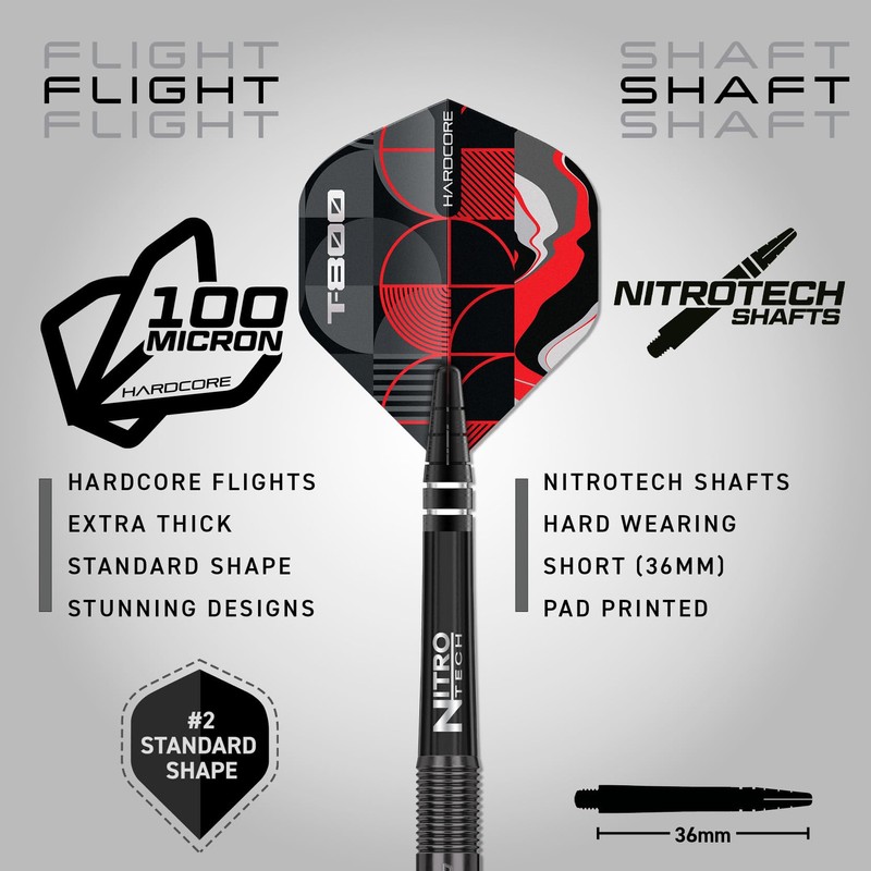 RED DRAGON Darts - T-800 22g - 90% Tungsten Professional