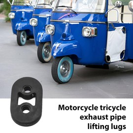 Exhaust Pipe Hangers - Double-Hole Tailpipe Damping Hanger Exhaust Rubber Hanger - Noise-Reducing Rubber Isolator Insulator Exhaust Muffler Hanger for Tricycles Motorcycles