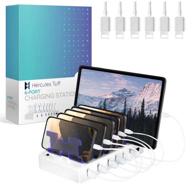 Charging Station for Multiple Devices – 6-Port USB Charging Dock