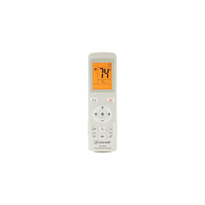 GENERIC KT-618 Mini Split Universal Remote Control,10000 Codes, Controls 99.9%