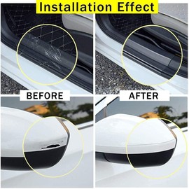 STR-Car Door Edge Guard Clear Universal Door Sill Guard Car Door Trim Edge Guard Protection Film Anti-Collision Fits for Most Car,1in16ft(2cm5m) Transparent