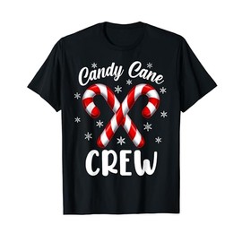 Candy Cane Crew Santa Christmas for Women Kids Girls T-Shirt
