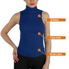 Seamless Ribbed Sleeveless Mock Neck Turtleneck Shaping Tank Top Hot